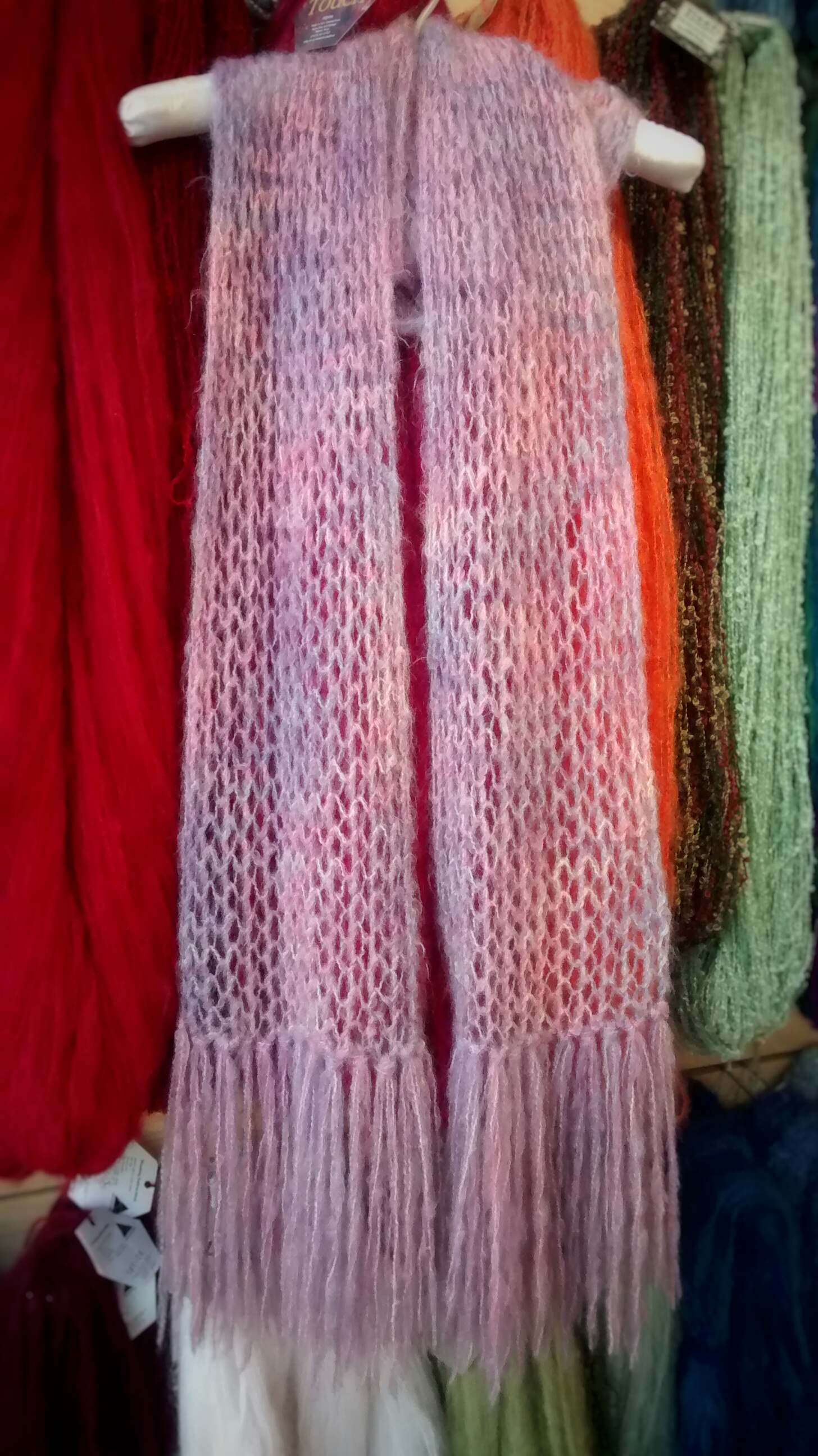 Free Patterns Brushed Mohair Lace Scarf Spin a Yarn Devon