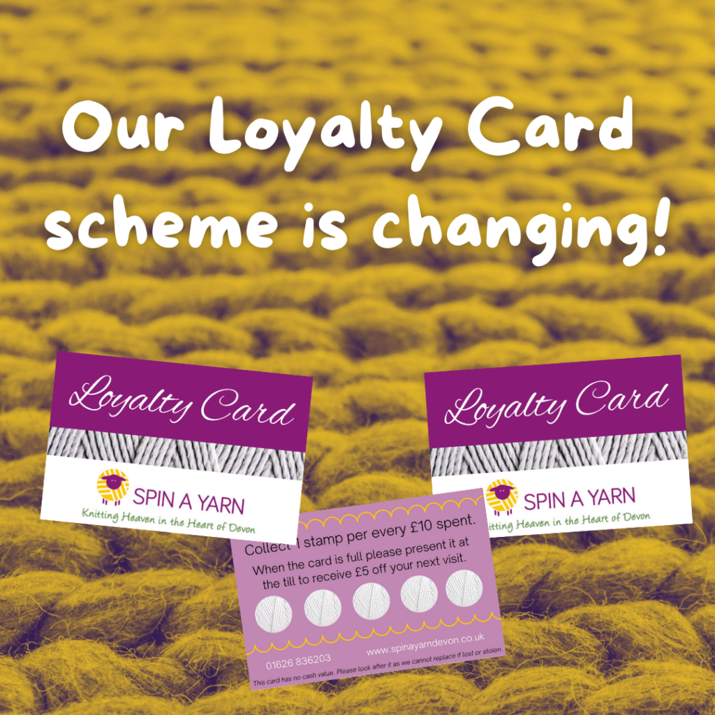 Spin a Yarn Loyalty Card scheme update