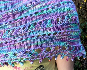 Close up of Mar Menor Shawlette