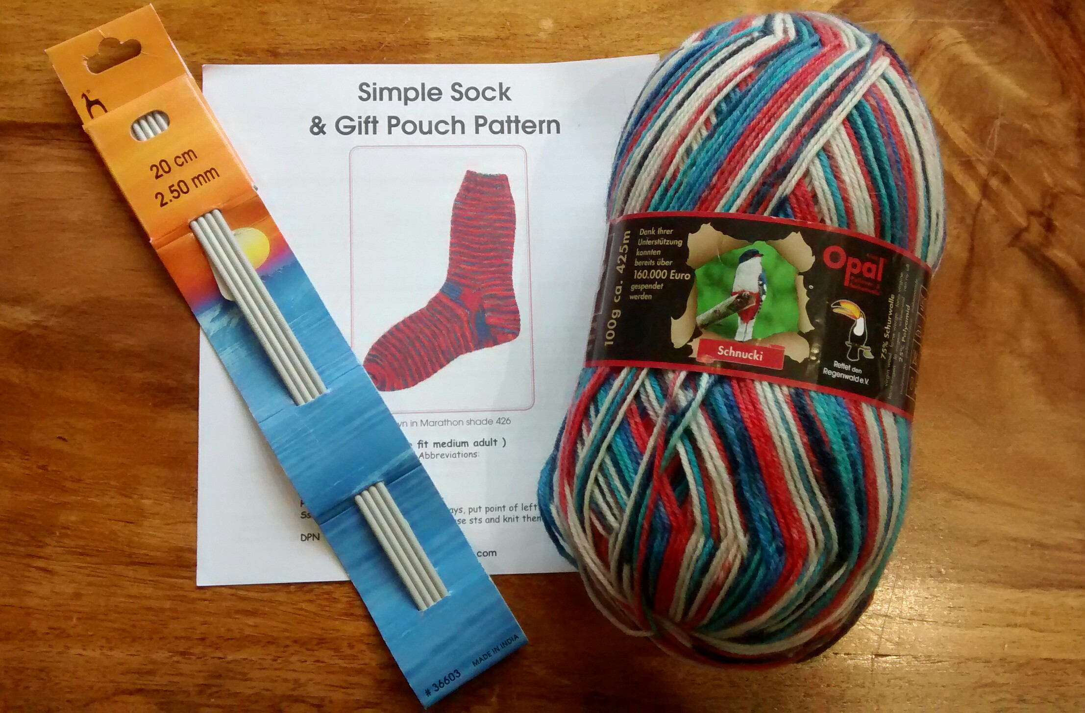 Sock knitting kit for beginners UK. Easy sock knitting kit for