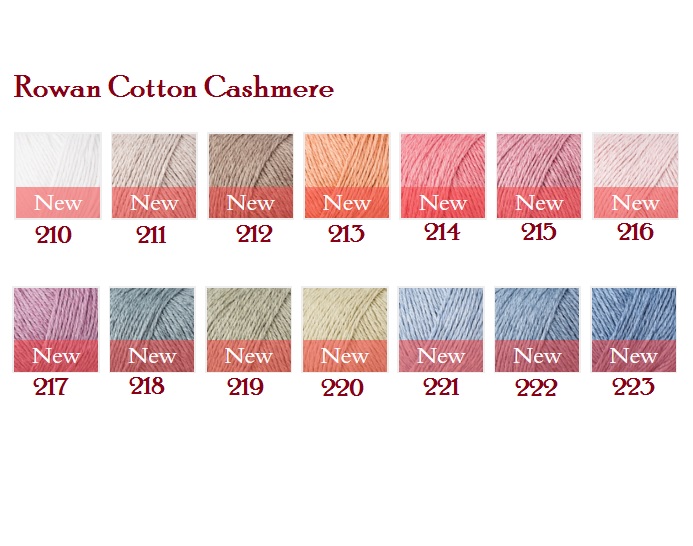 Rowan Cocoon Colour Chart